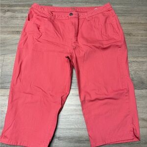 Riders By Lee Women’s 20WM Mid Rise Five Pockets Pink Capris